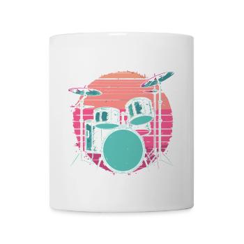 Drum Kit Synthwave - Coffee/Tea Mug - white - Front