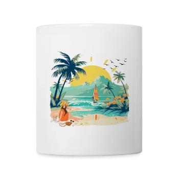 Resting Beach Summer - Coffee/Tea Mug - white - Front