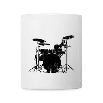 Drum Kit - Coffee/Tea Mug - white - Front