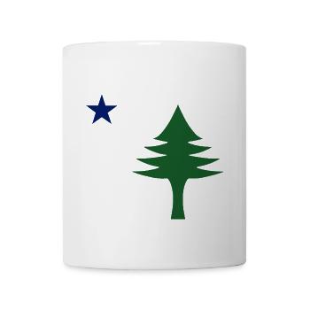 Pine tree and star 1901 flag of Maine State - Coffee/Tea Mug - white - Front