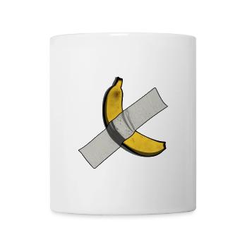 Banana Wrapped in Tape Art - Coffee/Tea Mug - white - Front