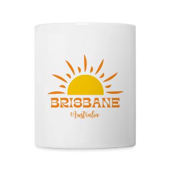 Brisbane Sunset Illustration - Coffee/Tea Mug - white - Front