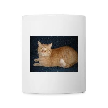 Relaxed Orange Tabby Cat Illustration - Coffee/Tea Mug - white - Front