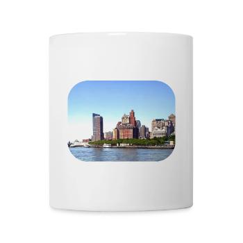 Manhattan NY - Manhattan Skyline on a Clear Day - Coffee/Tea Mug - white - Front