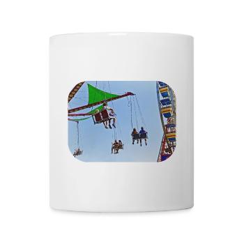Swing Ride Next to Ferris Wheel - Coffee/Tea Mug - white - Front