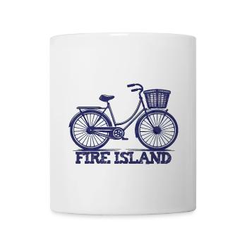 FIRE ISLAND new york bicycle summer vacation beach - Coffee/Tea Mug - white - Front