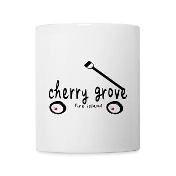 Cherry Grove Fire Island NY wagon word lesbian - Coffee/Tea Mug - white - Front
