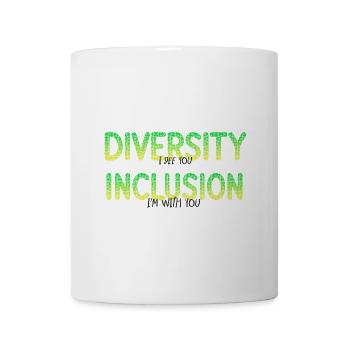 Diversity vs Inclusion - Coffee/Tea Mug - white - Front