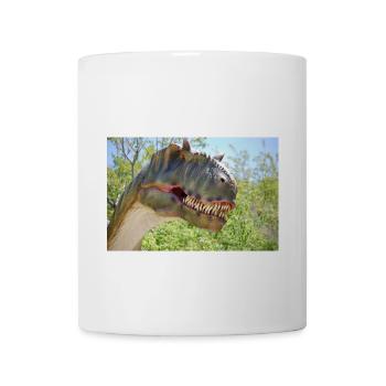 Prehistoric Dinosaur with Sharp Teeth - Coffee/Tea Mug - white - Front