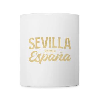 Sevilla Espana Vintage Script - Coffee/Tea Mug - white - Front