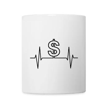 Dollar Heartbeat - Coffee/Tea Mug - white - Front