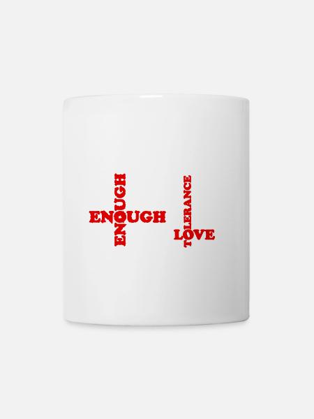 Faith Courage Love Enough Tee - Coffee/Tea Mug - white