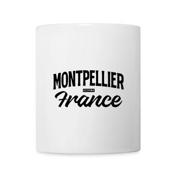 Montpellier Occitanie France Typography Design - Coffee/Tea Mug - white - Front
