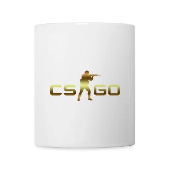 CS2 CSGO Gold Elite Gamer Tactical FPS Design - Coffee/Tea Mug - white - Front