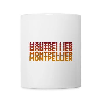 Montpellier Gradient Typography City Design - Coffee/Tea Mug - white - Front
