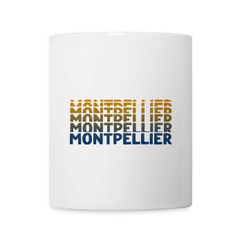 Montpellier Gradient Text Stack - Coffee/Tea Mug - white - Front