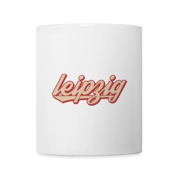 Leipzig Retro Script Logo - Coffee/Tea Mug - white - Front