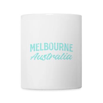 Melbourne Australia Typography Duo - Coffee/Tea Mug - white - Front