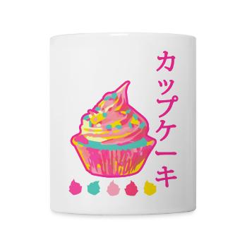 cupcake japanese modern art - Coffee/Tea Mug - white - Front