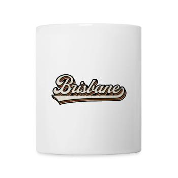 Brisbane Retro Script - Coffee/Tea Mug - white - Front
