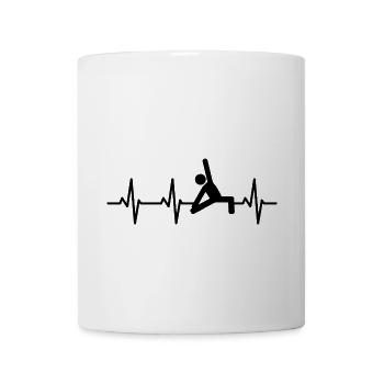 Yogi Stickfigures Pulse Line - Coffee/Tea Mug - white - Front