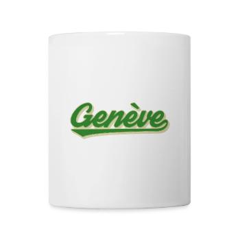 Geneve Vintage Script Logo - Coffee/Tea Mug - white - Front