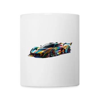 Vivid Velocity Colorful Extreme Sports Car T Shirt - Coffee/Tea Mug - white - Front