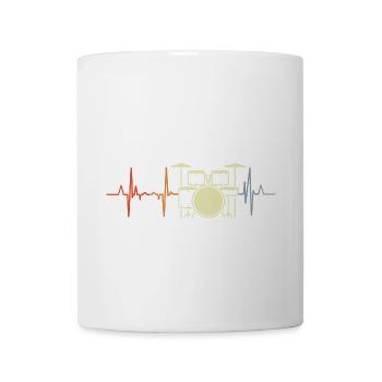 Drum Kit Heartline - Coffee/Tea Mug - white - Front