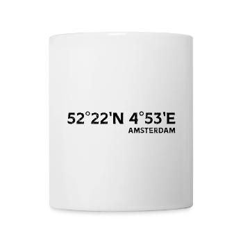 Amsterdam Coordinates - Coffee/Tea Mug - white - Front