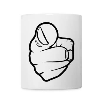 Index Finger, pointing - Coffee/Tea Mug - white - Front