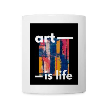 Black and White Art Bold Artist Professional - Coffee/Tea Mug - white - Front
