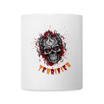 Terrifier Skull Flame Horror, Halloween  - Coffee/Tea Mug - white - Front