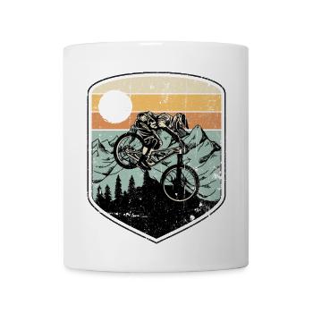 Sunset Ridge BMX Mountain Ride - Coffee/Tea Mug - white - Front