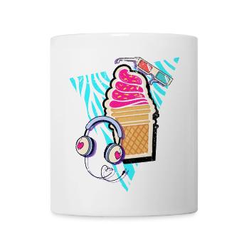 Neon Ice Cream Beats - Coffee/Tea Mug - white - Front