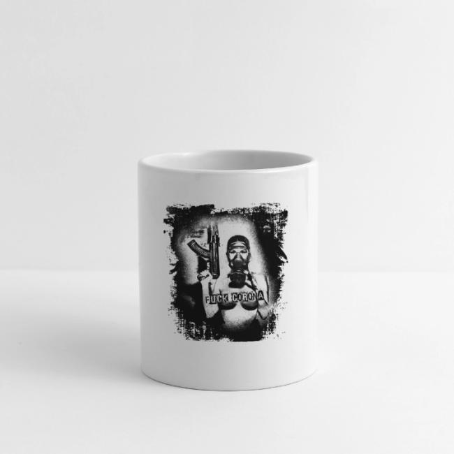 masked girl with AK - FUCK CORONA 4 bright clothes