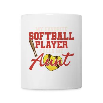 Softball Aunt Softball Player - Coffee/Tea Mug - white - Front