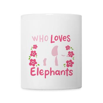 Elephants Elephant Lover - Coffee/Tea Mug - white - Front