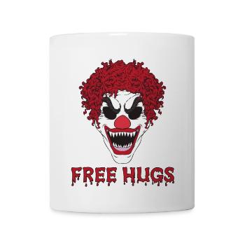 Free Hugs from terrifying Clown - Coffee/Tea Mug - white - Front