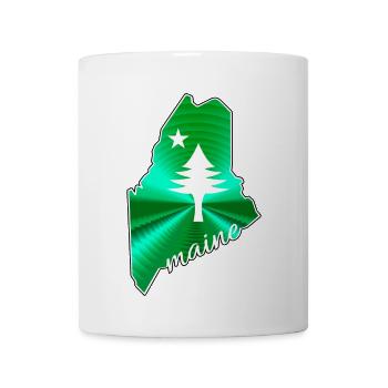 Pine tree and star 1901 flag of Maine State - Coffee/Tea Mug - white - Front