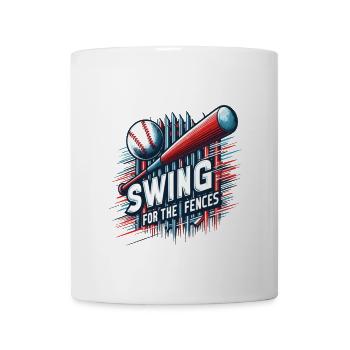 Swing for the fences Baseball design - Coffee/Tea Mug - white - Front