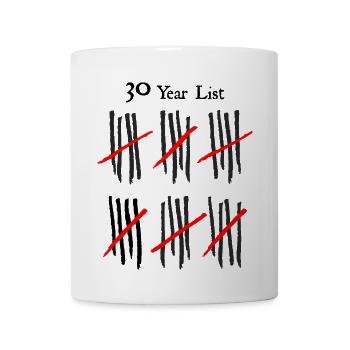 Crossed Tally Minimalism - Coffee/Tea Mug - white - Front