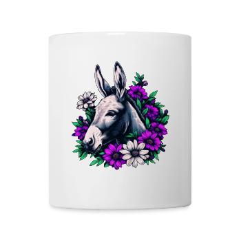 Floral Donkey - Coffee/Tea Mug - white - Front