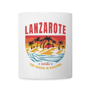 Lanzarote Espana beach design - Coffee/Tea Mug - white - Front