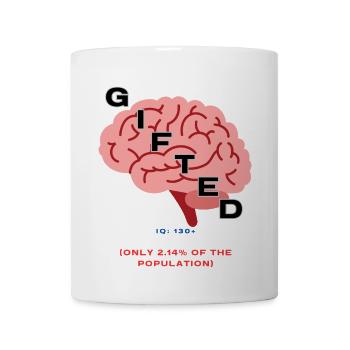 IQ 130plus Gifted - Intelligence Quotient - Coffee/Tea Mug - white - Front