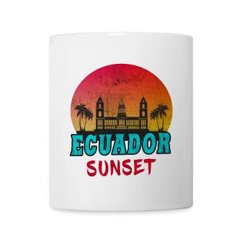 Ecuador Sunset Vintage / Gift South America - Coffee/Tea Mug - white - Front