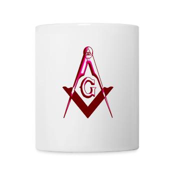 Freemason Compass Pink - Coffee/Tea Mug - white - Front
