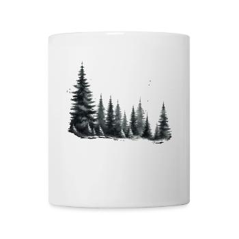 Pine Trees Design - Coffee/Tea Mug - white - Front