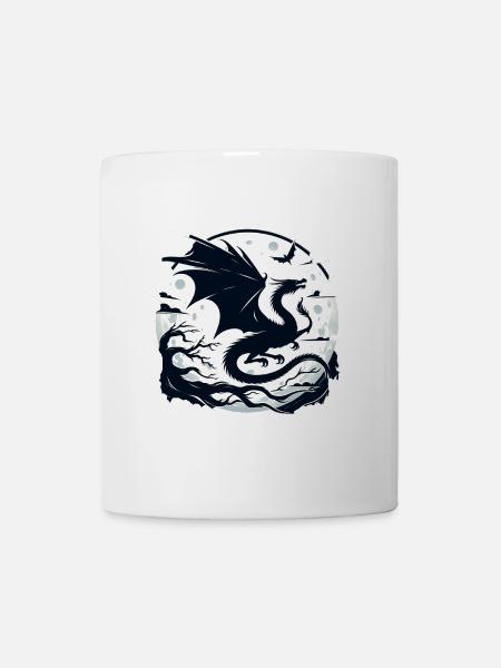 Mystical Dragon Moonlight - Coffee/Tea Mug - white