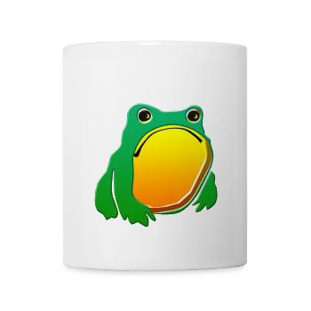 Grumpy Frog drawing Japanese art - Coffee/Tea Mug - white - Front