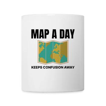 World Map GIS Cartography Earth Geography - Coffee/Tea Mug - white - Front